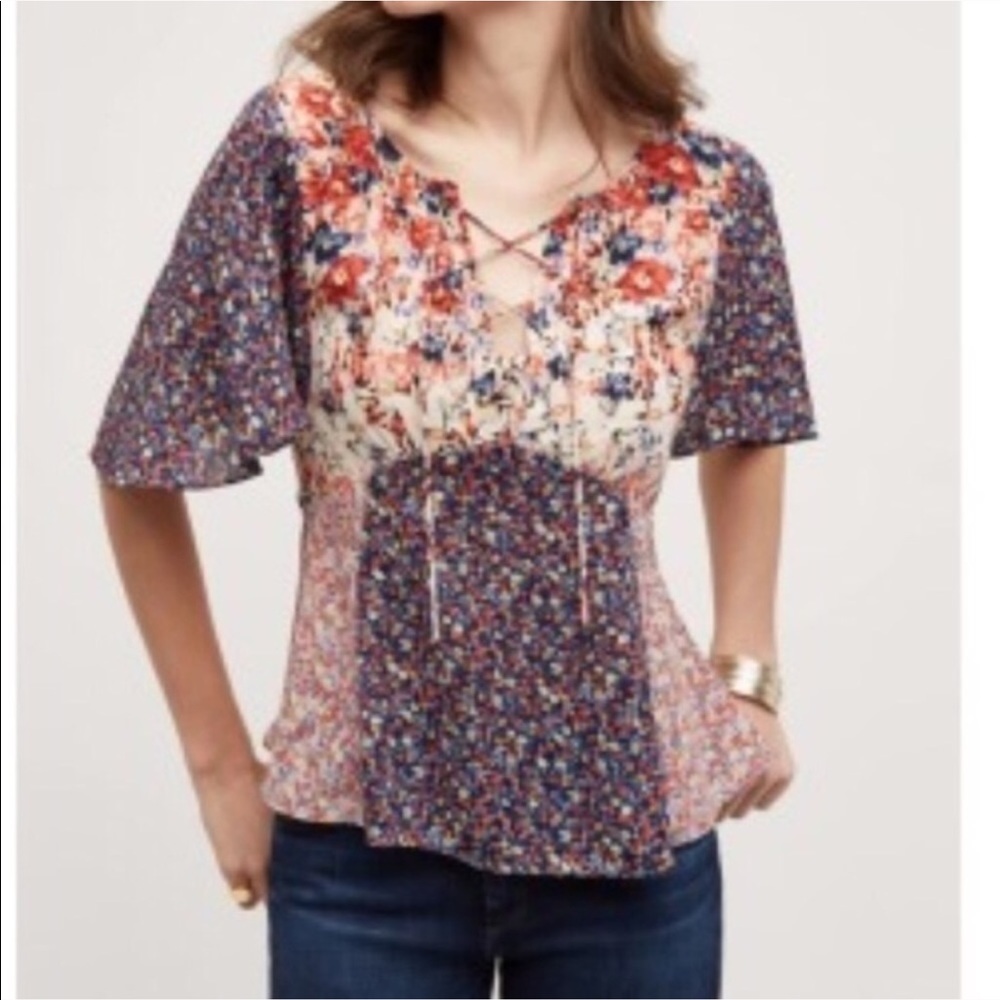 Anthropologie Floral blouse 🌺
